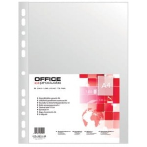 KOSZULKI NA DOKUMENTY OFFICE PRODUCTS, PP, A4, GROSZKOWE, 40MIKR., 100SZT.