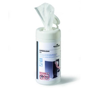 SUPERCLEAN  box- nasączone ściereczki do czyszczenia powierzchni z tworzyw sztucznych i metalu