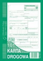 Karta Drogowa SM/101 (samochód osobowy), A5, offset