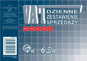 Dzienne zestawienie sprzedaży, A6, offset