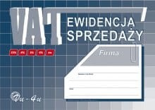 Ewidencja sprzedaży VAT, A5, offset